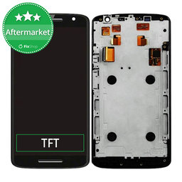 Motorola Moto X Play XT1562 - LCD Display + Touchscreen Front Glas + Rahmen (Black) TFT