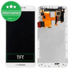 Motorola Moto X Style XT1572 - LCD Display + Touchscreen Front Glas + Rahmen (White) TFT