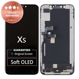 Apple iPhone XS - LCD Display + Touchscreen Front Glas + Rahmen Original Refurbished