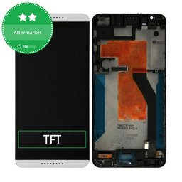 HTC Desire 820 - LCD Display + Touchscreen Front Glas + Rahmen (White) TFT