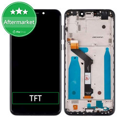 Motorola One (P30 Play) - LCD Display + Touchscreen Front Glas + Rahmen (Black) TFT