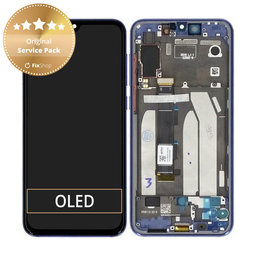 Xiaomi Mi 9 SE - LCD Display + Touchscreen Front Glas + Rahmen (Ocean Blue) - 5610100210B6 Genuine Service Pack