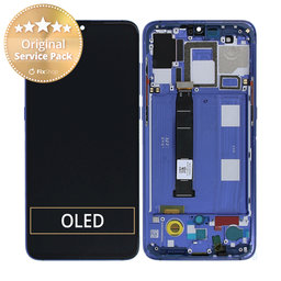 Xiaomi Mi 9 - LCD Display + Touchscreen Front Glas + Rahmen (Ocean Blue) - 561010016033 Genuine Service Pack