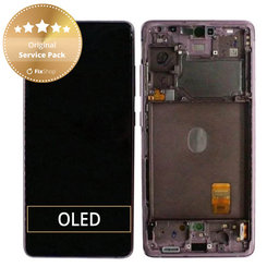 Samsung Galaxy S20 FE G780F - LCD Display + Touchscreen Front Glas + Rahmen (Cloud Lavender) - GH82-24219C, GH82-24220C, GH82-31328C, GH82-31329C Genuine Service Pack