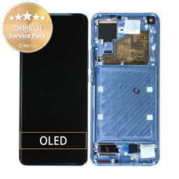 Xiaomi Mi 11 - LCD Display + Touchscreen Front Glas + Rahmen (Horizon Blue) - 56000500K200 Genuine Service Pack