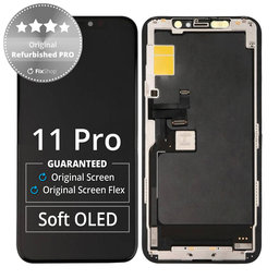 Apple iPhone 11 Pro - LCD Display + Touchscreen Front Glas + Rahmen Original Refurbished PRO