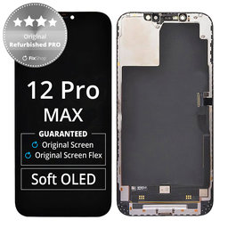 Apple iPhone 12 Pro Max - LCD Display + Touchscreen Front Glas + Rahmen Original Refurbished PRO