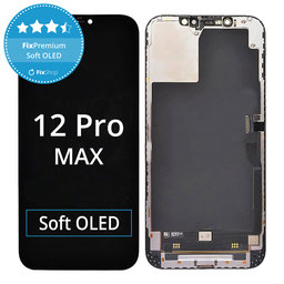 Apple iPhone 12 Pro Max - LCD Display + Touchscreen Front Glas + Rahmen Soft OLED FixPremium