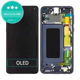 Samsung Galaxy S10e G970F - LCD Display + Touchscreen Front Glas + Rahmen (Prism Black) OLED