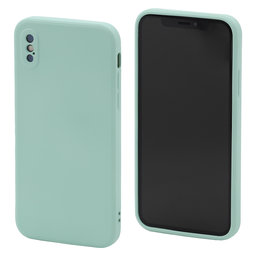 FixPremium - Silikonhülle für iPhone X und XS, light cyan