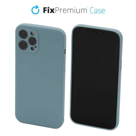 FixPremium - Silikonhülle für iPhone 12 Pro Max, light cyan