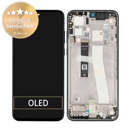 Motorola Edge 30 Neo XT2245 - LCD Display + Touchscreen Front Glas + Rahmen (Black Onyx) - 5D68C21403 Genuine Service Pack