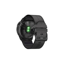 FixPremium - Lederarmband für Garmin (QuickFit 22mm), schwarz