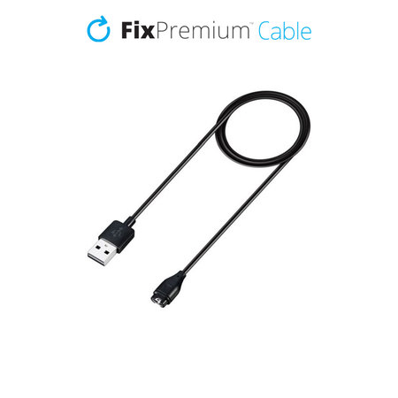 FixPremium - Ladekabel für Garmin Watch, schwarz