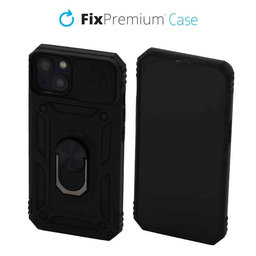 FixPremium - CamShield Hülle für iPhone 13 und 14, schwarz