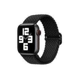 FixPremium - Remienok Solo Loop pre Apple Watch (38, 40 und 41mm), schwarz