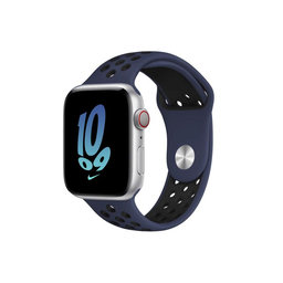 FixPremium - Sport Silikonarmband für Apple Watch (42, 44, 45 und 49mm), blau