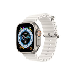 FixPremium - Armband Ocean Loop für Apple Watch (42, 44, 45 und 49mm), weiß