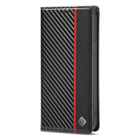 FixPremium - Hülle Carbon Wallet für iPhone 12 und 12 Pro, schwarz