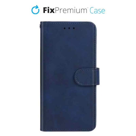 FixPremium - Hülle Book Wallet für iPhone 13 und 14, blau