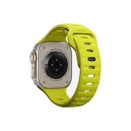 FixPremium - Gurt Sport Silicone für Apple Watch (42, 44, 45 und 49mm), tartrazine