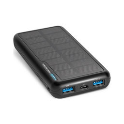 SBS - PowerBank Solar, 10 000 mAh, schwarz