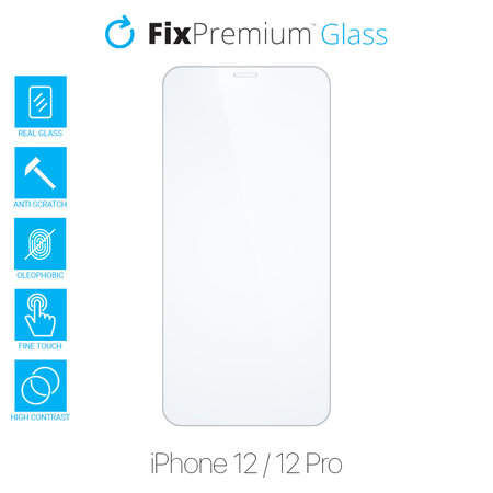 FixPremium Glass - Gehärtetes Glas für iPhone 12 und 12 Pro