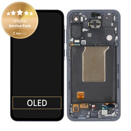 Samsung Galaxy A55 A556B - LCD Display + Touchscreen Front Glas + Rahmen (Awesome Navy) - GH82-34305A Genuine Service Pack