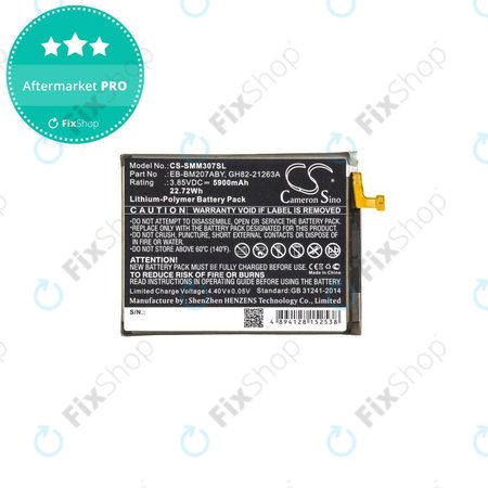 Samsung Galaxy M21 M215F, M30s M307F - Akku Batterie EB-BM207ABY 5900mAh HQ