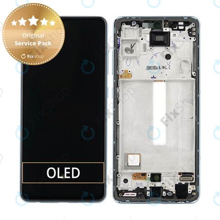 Samsung Galaxy A52 A525F, A526B - LCD Display + Touch Screen + Frame (Awesome Blue) - GH82-25524B, GH82-25526B, GH82-25754B, GH82-25602B Genuine Service Pack