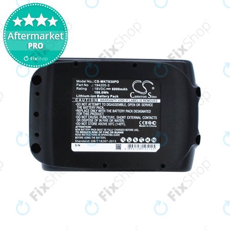 Makita B, C, D, F, G, H, J, L, M, P, S, T, U, V, X-series - Akku Batterie BL18xx Li-Ion 6000mAh HQ