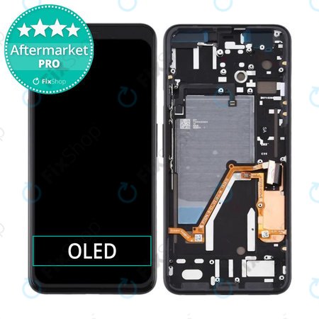 Google Pixel 4 XL - LCD Display + Touchscreen Front Glas + Rahmen (Just Black) OLED