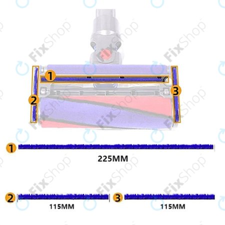 Dyson V-series - Weiche Plüschstreifen