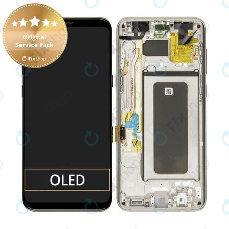 Samsung Galaxy S8 Plus G955F - LCD Display + Touchscreen Front Glas + Rahmen (Maple Gold) - GH97-20470F, GH97-20564F, GH97-20565F Genuine Service Pack