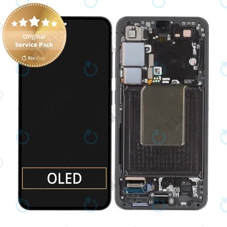 Samsung Galaxy S24 S921B - LCD Display + Touchscreen Front Glas + Rahmen (Onyx Black) - GH82-33287A Genuine Service Pack