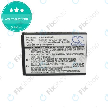 Samsung C3300 - Akku Batterie AB463446BC, AB463446BU 650mAh HQ