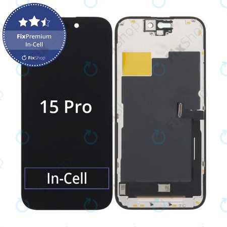 Apple iPhone 15 Pro - LCD Display + Touchscreen Front Glas + Rahmen In-Cell FixPremium