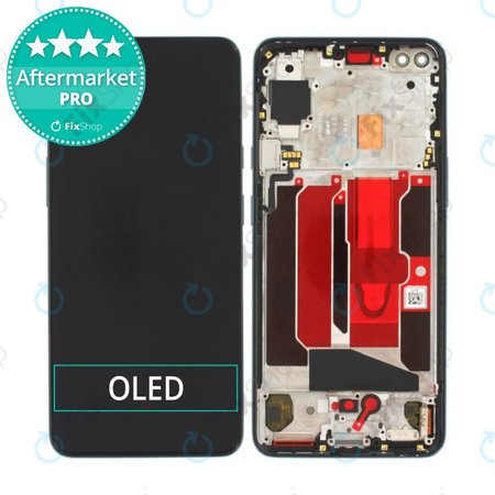 OnePlus Nord - LCD Display + Touchscreen Front Glas + Rahmen (Black) OLED