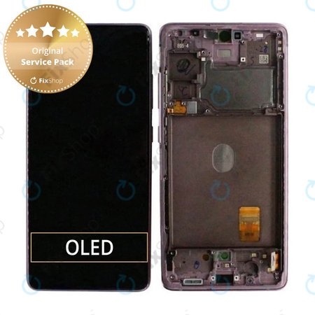 Samsung Galaxy S20 FE G780F - LCD Display + Touchscreen Front Glas + Rahmen (Cloud Lavender) - GH82-24219C, GH82-24220C, GH82-31328C, GH82-31329C Genuine Service Pack