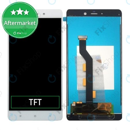 Xiaomi Mi Note - LCD Display + Touchscreen Front Glas (White) TFT